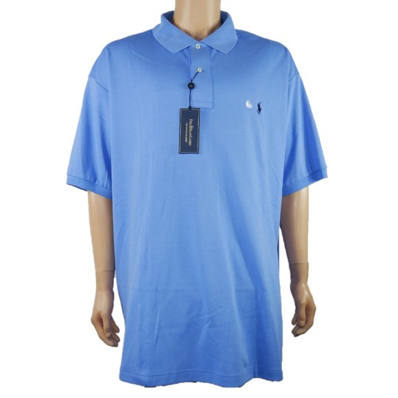 Ralph Lauren Large-Tall LT Blue Classic Fit Big Yellow Pony Polo NWT